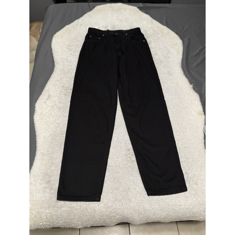 Vintage 90s Eddie Bauer Loose Fit Black Jeans High Waist Deadstock Womens 8 New